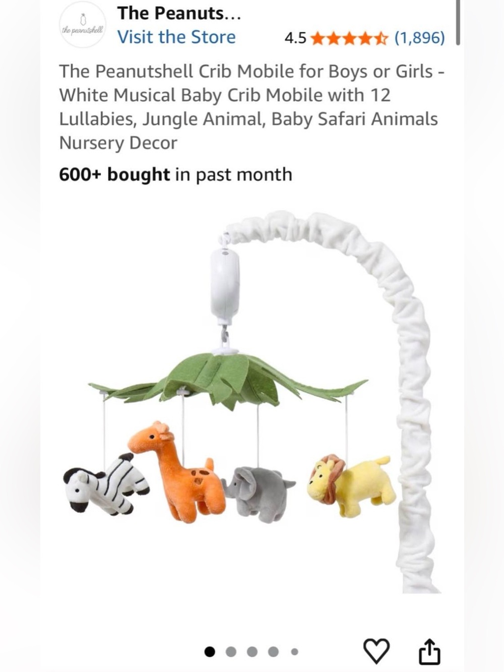 Brand New The Peanut Shell Baby Mobile